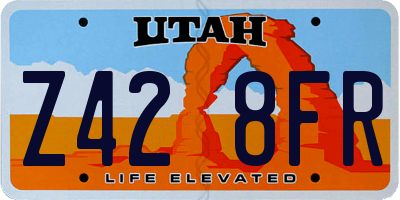 UT license plate Z428FR