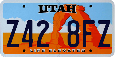UT license plate Z428FZ