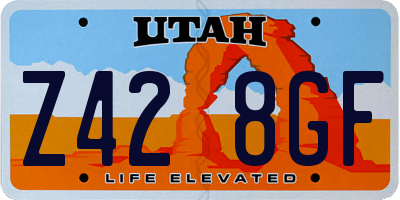 UT license plate Z428GF