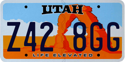 UT license plate Z428GG