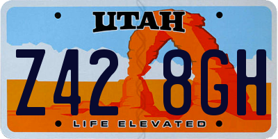 UT license plate Z428GH