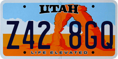 UT license plate Z428GQ
