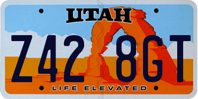 UT license plate Z428GT