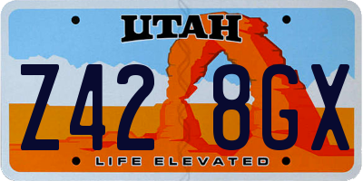 UT license plate Z428GX