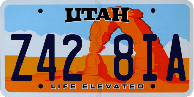 UT license plate Z428IA