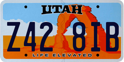 UT license plate Z428IB