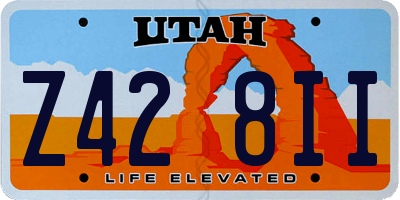 UT license plate Z428II