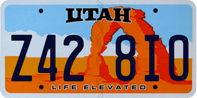 UT license plate Z428IO
