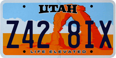 UT license plate Z428IX