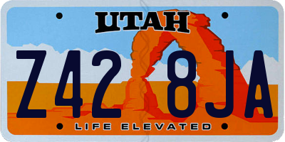 UT license plate Z428JA