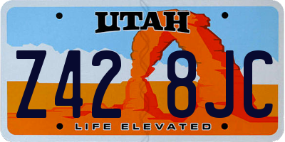 UT license plate Z428JC