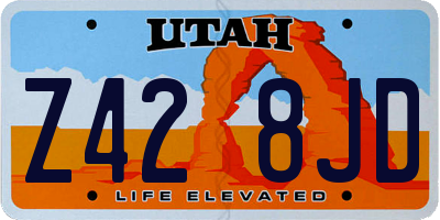 UT license plate Z428JD