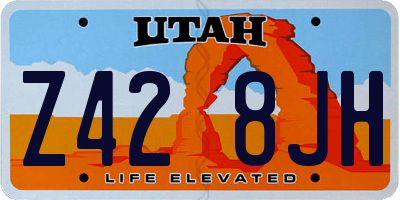 UT license plate Z428JH