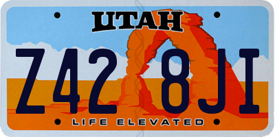 UT license plate Z428JI