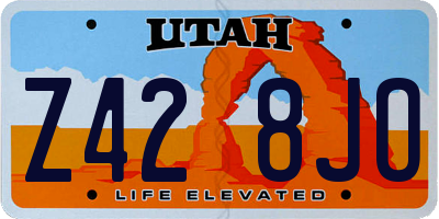 UT license plate Z428JO