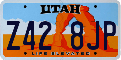UT license plate Z428JP