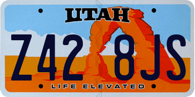 UT license plate Z428JS