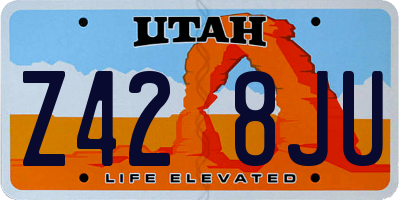 UT license plate Z428JU