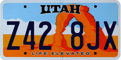 UT license plate Z428JX