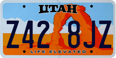 UT license plate Z428JZ