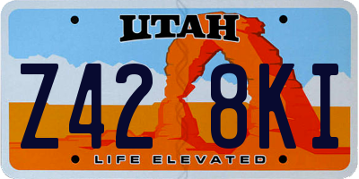 UT license plate Z428KI