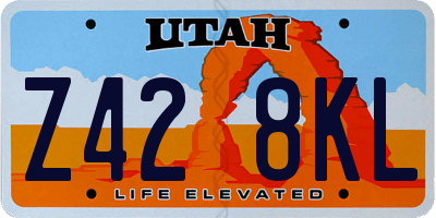 UT license plate Z428KL
