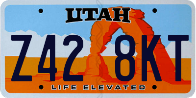UT license plate Z428KT
