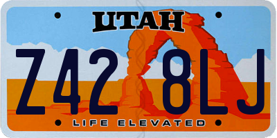 UT license plate Z428LJ