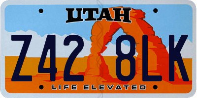 UT license plate Z428LK