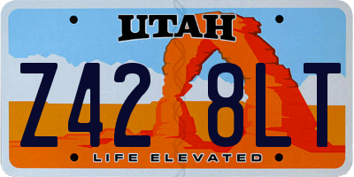 UT license plate Z428LT