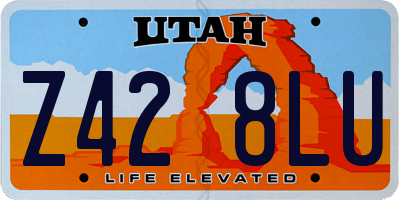 UT license plate Z428LU