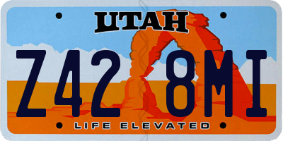 UT license plate Z428MI