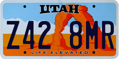 UT license plate Z428MR
