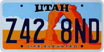 UT license plate Z428ND