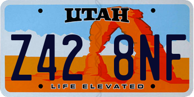 UT license plate Z428NF