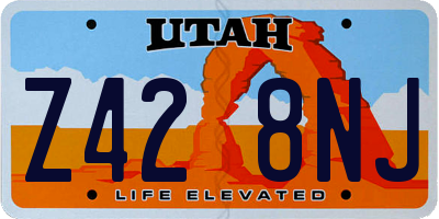 UT license plate Z428NJ