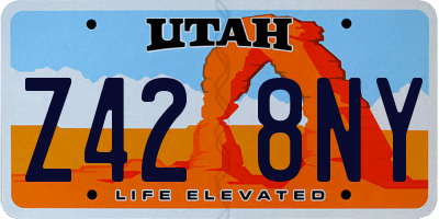 UT license plate Z428NY