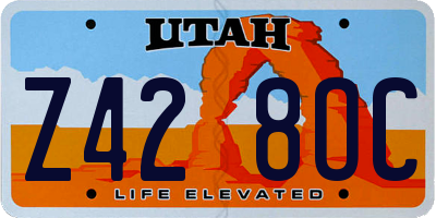 UT license plate Z428OC