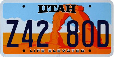 UT license plate Z428OD