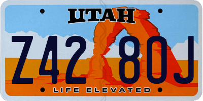 UT license plate Z428OJ