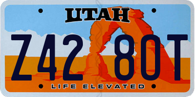 UT license plate Z428OT
