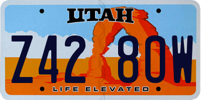 UT license plate Z428OW
