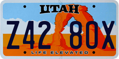 UT license plate Z428OX