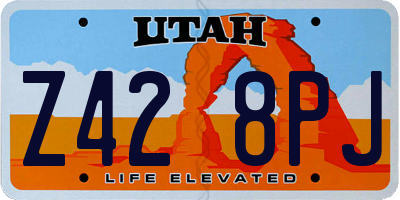 UT license plate Z428PJ