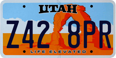UT license plate Z428PR