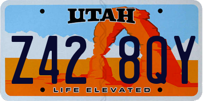UT license plate Z428QY