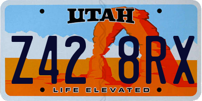UT license plate Z428RX