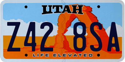 UT license plate Z428SA