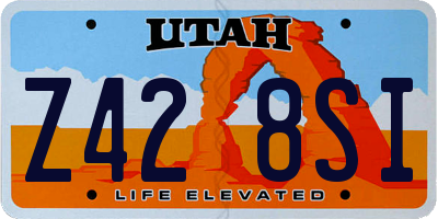 UT license plate Z428SI