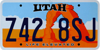 UT license plate Z428SJ